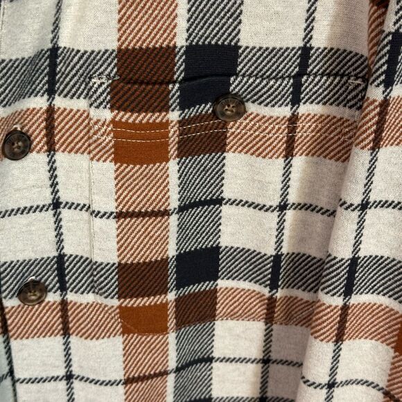 Duluth Trading Co Men's Plaid Shirt - Brown, Black, White size medium - Picture 3 of 5